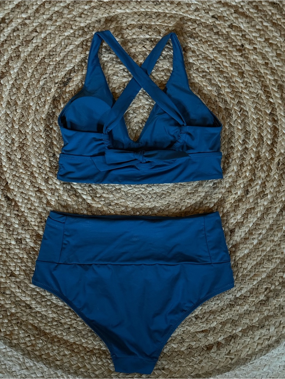 2 Piece Set Athleta Plunge Bikini Top + Ultra High Rise Pocket Bottom Lapis - Picture 13 of 16